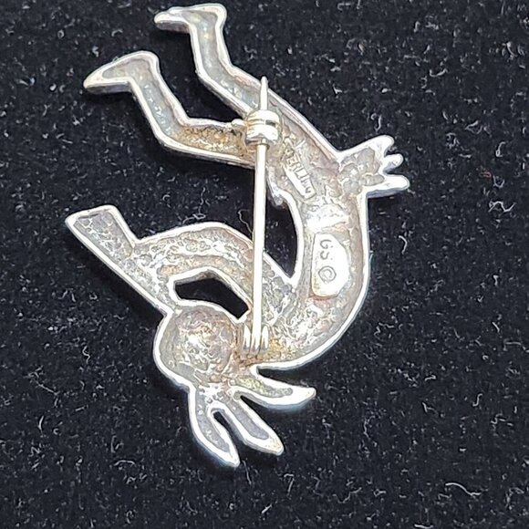 Glen Sandoval (GS) 925 Navajo Kokopelli 1.75 Inch Brooch/Pin Vintage - Picture 9 of 12